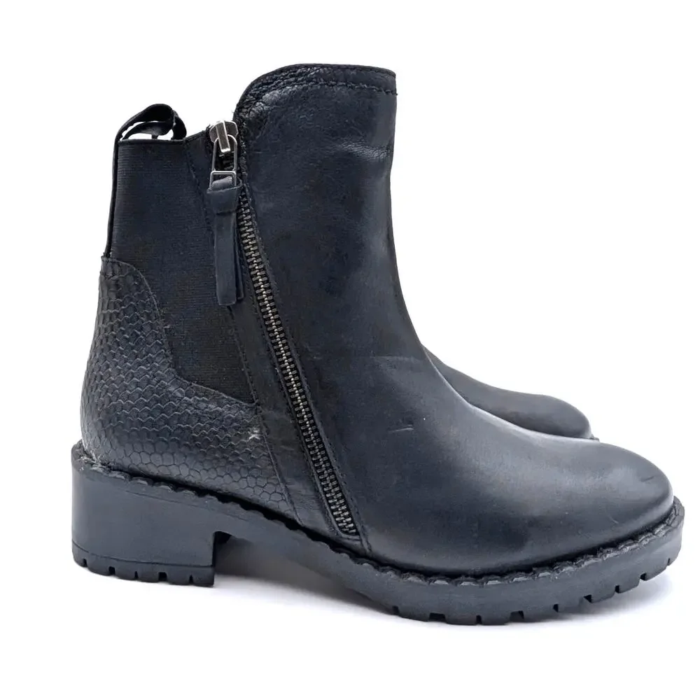 Vintage Foundry Co. Alara Ankle Boot Round Toe Women's Black Size US8 EU38.5
